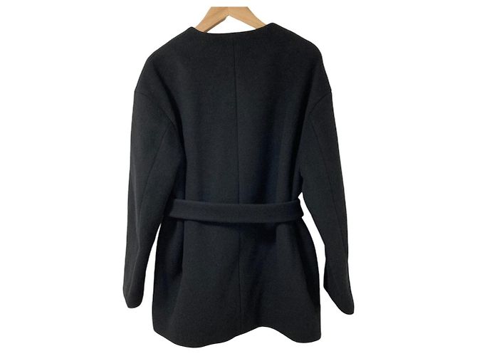 Autre Marque Abrigo sin cuello de lana United Arrows Negro - vista 2