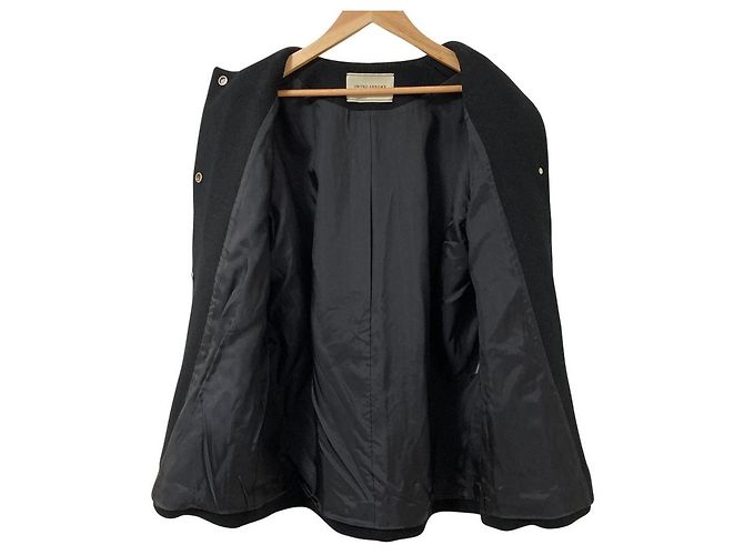 Autre Marque Abrigo sin cuello de lana United Arrows Negro - vista 3