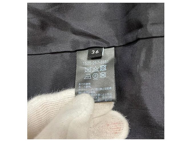 Autre Marque Abrigo sin cuello de lana United Arrows Negro - vista 8