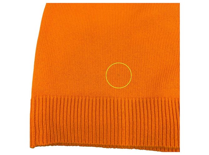 Hermès Funny Ice Cream Cashmere Short Sleeve Knit 40 Arancione - vista 13