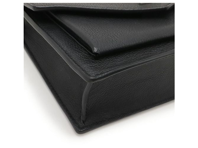 Louis Vuitton Pochette Lockme Borsa a tracolla 2way in pelle di vitello con catena Nero - vista 3