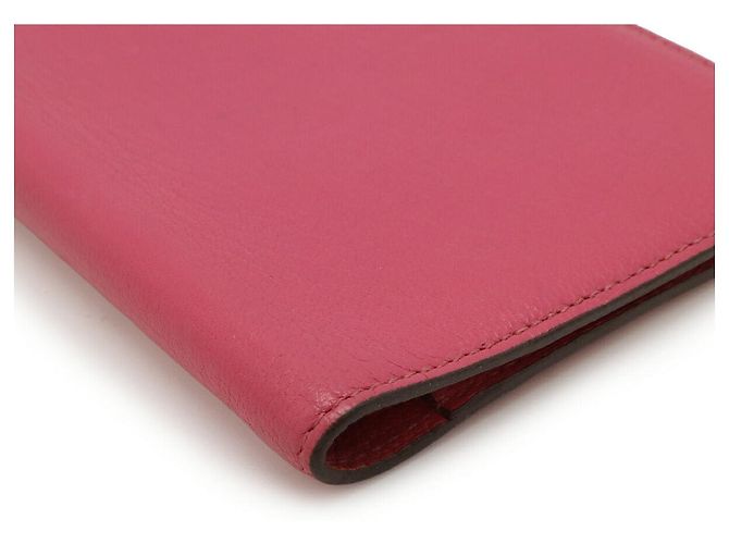 Capa de caderno Hermès Agenda Vision em Chevre Rosa Fuschia - vista 3