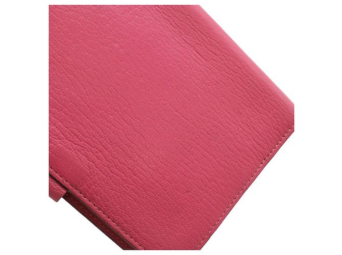 Capa de caderno Hermès Agenda Vision em Chevre Rosa Fuschia - vista 5