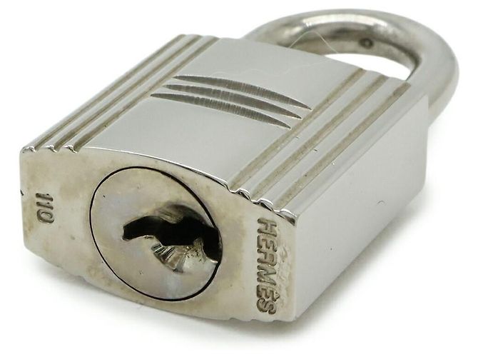 Hermès Cadena110 Padlock with Key Silvery - view 4