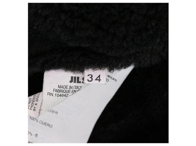Jil Sander Shearling Long Coat Black - view 10