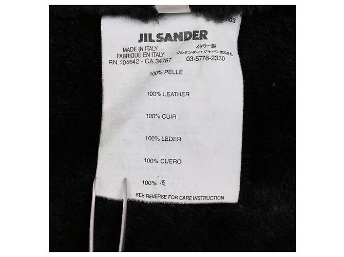 Jil Sander Shearling Long Coat Black - view 11