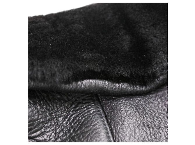 Jil Sander Shearling Long Coat Black - view 8