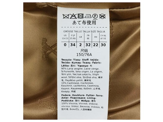 Max Mara REBUS Wool Cashmere Blend Short Coat Beige Camel - view 11