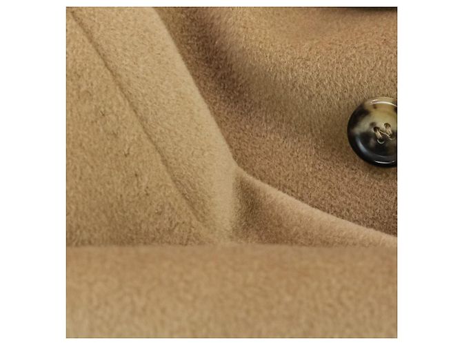 Max Mara REBUS Wool Cashmere Blend Short Coat Beige Camel - view 8