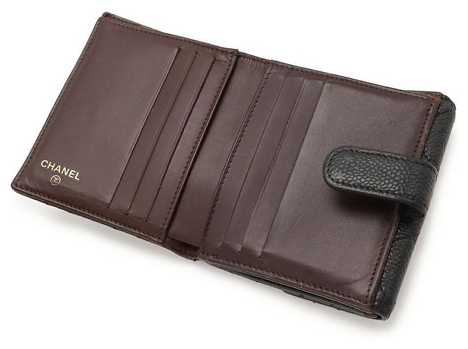 Cartera bifold Chanel Matelasse Caviar Skin Negro - vista 5