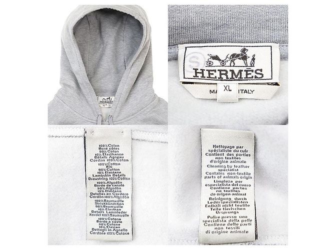 Sudadera de algodón Hermès XL Castaño - vista 10