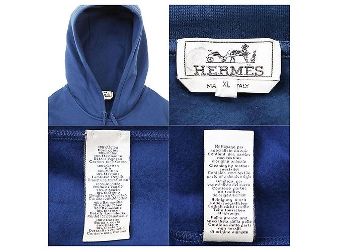 Sweatshirt de algodão Hermès XL Azul - vista 10