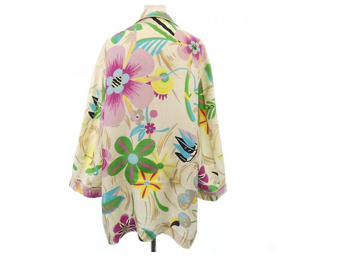 Camisa de seda Gucci ZANXO S/S Rosa Azul Beige - vista 2