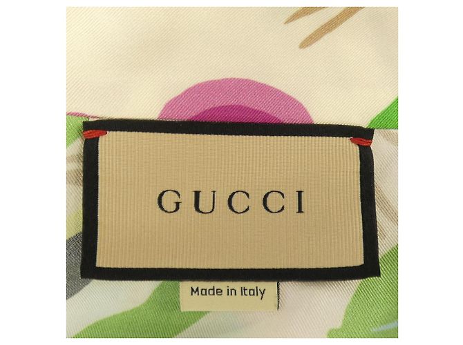 Camisa de seda Gucci ZANXO S/S Rosa Azul Beige - vista 4