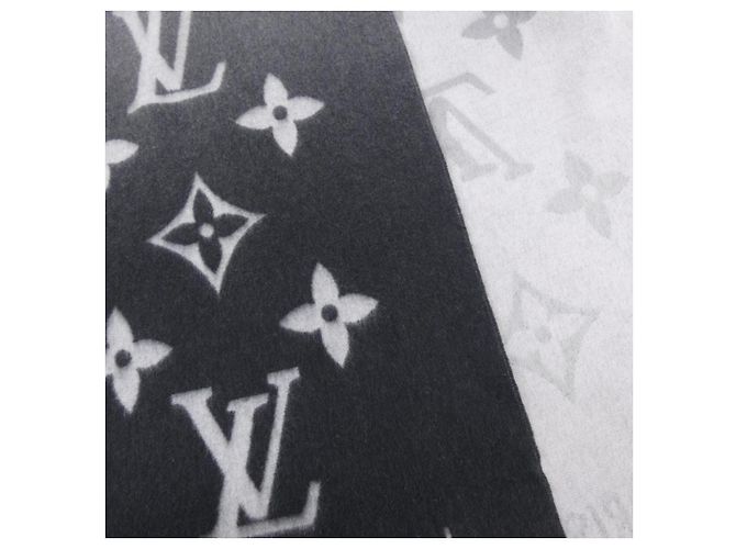 Sciarpa Louis Vuitton Reykjavik Gradient in cashmere Marrone Nero - vista 4