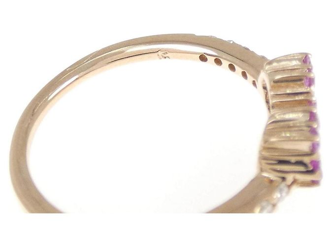 Autre Marque Anello Kumikyoku Au750 Zaffiro e Diamante Rosa - vista 4