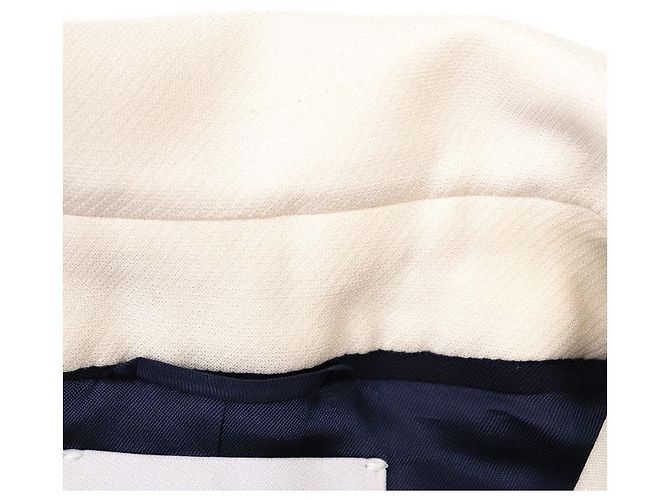 Miu Miu Virgin Wool Tailored Jacket Blue Cream Navy blue - view 8