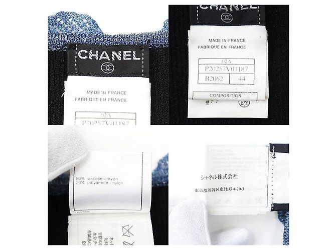 Vestido Chanel 02A P20257 em Rayon e Nylon Preto - vista 10