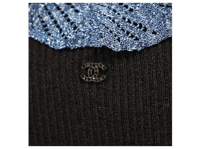 Vestido Chanel 02A P20257 em Rayon e Nylon Preto - vista 4