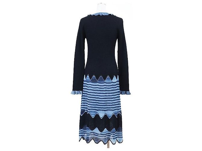 Vestido Chanel 02A P20257 em Rayon e Nylon Preto - vista 7