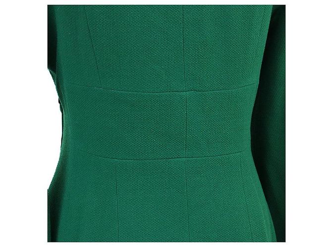 Abrigo largo de lana Chanel Boutique Negro Verde - vista 16