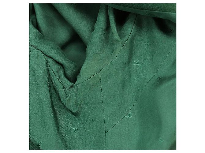 Abrigo largo de lana Chanel Boutique Negro Verde - vista 9