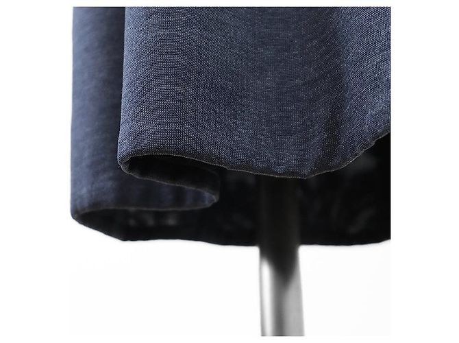 Hermès Robe en maille de soie Hermes Bleu Bleu Marine - vue 14