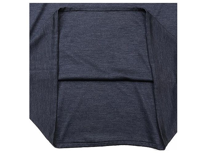 Hermès Robe en maille de soie Hermes Bleu Bleu Marine - vue 6
