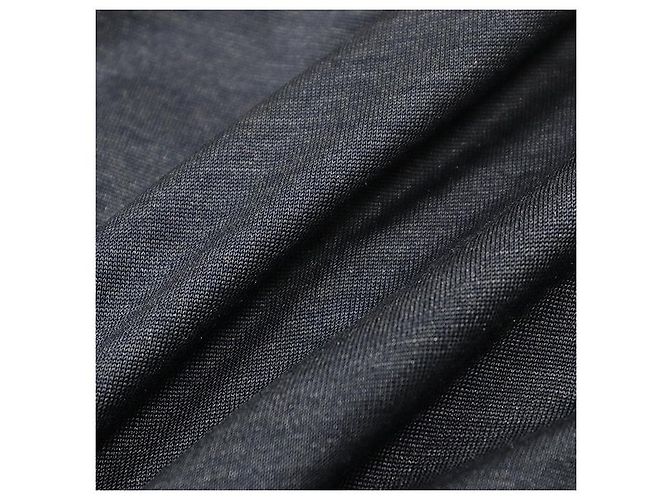 Hermès Robe en maille de soie Hermes Bleu Bleu Marine - vue 7