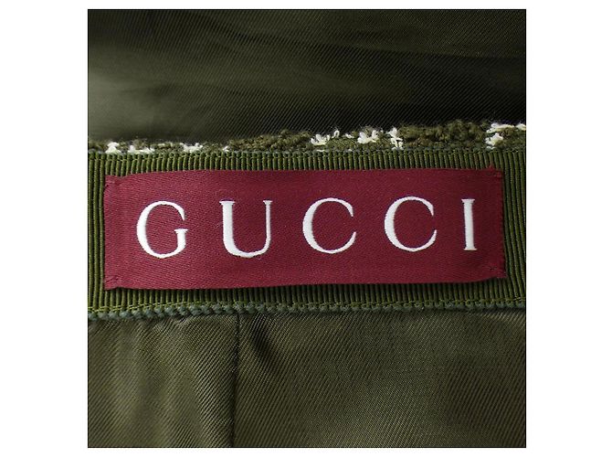Gonna Gucci Verde Khaki Cachi - vista 4