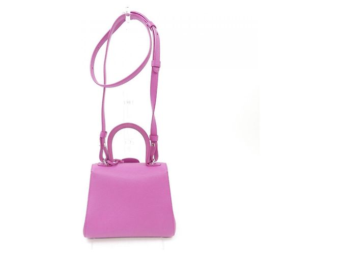 Borsa a mano Delvaux Mini Bag Rosa in pelle - vista 3