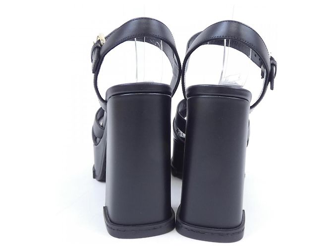 Louis Vuitton Maya Leder-Sandalen Schwarz - Ansicht 5