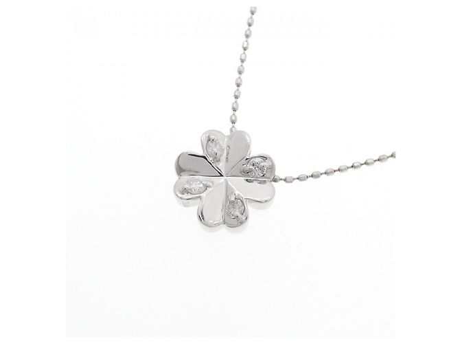 Autre Marque Colar Clover em Pt900/Pt850 com diamantes Prata - vista 3