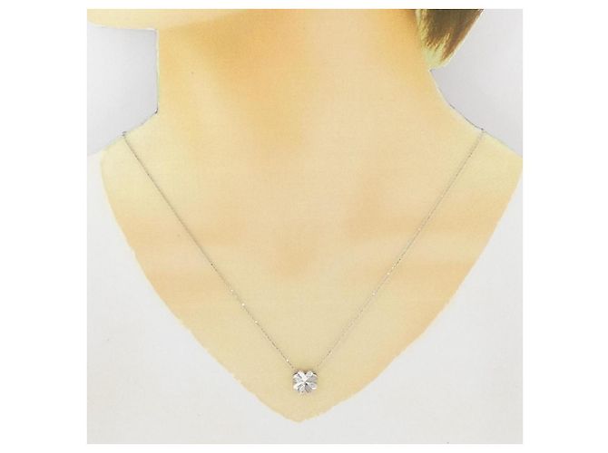 Autre Marque Colar Clover em Pt900/Pt850 com diamantes Prata - vista 6