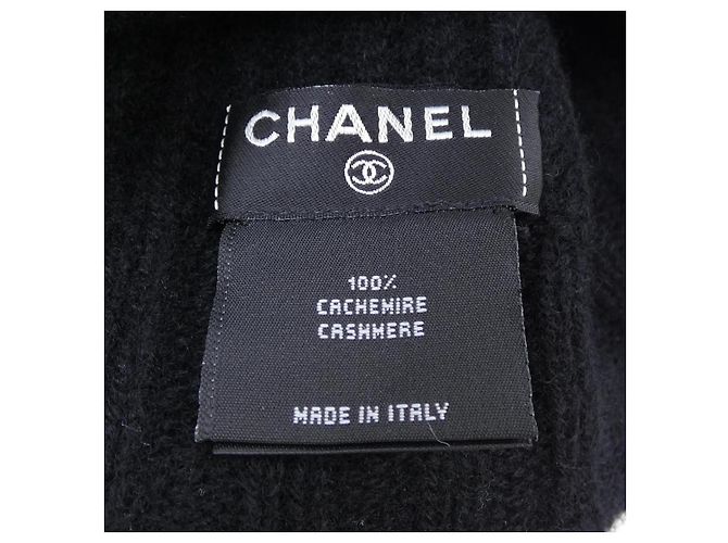 Berretto in maglia Chanel AAA421B18106 100% Cashmere Nero - vista 3