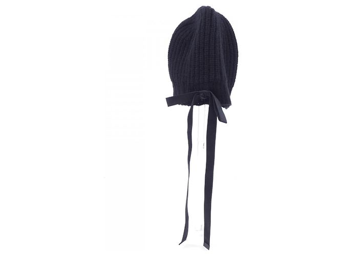 Berretto in maglia Chanel AAA421B18106 100% Cashmere Nero - vista 4