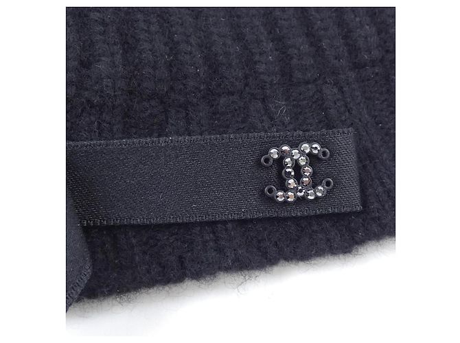 Berretto in maglia Chanel AAA421B18106 100% Cashmere Nero - vista 5