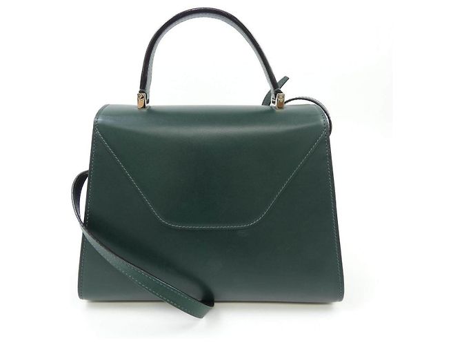 Bolso de mano Valextra ISIDE de cuero verde - vista 3