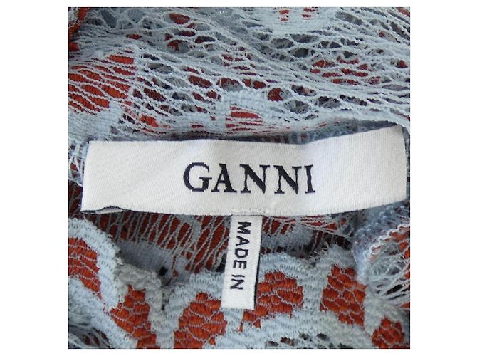 Autre Marque Abito GANNI Marrone Blu - vista 4