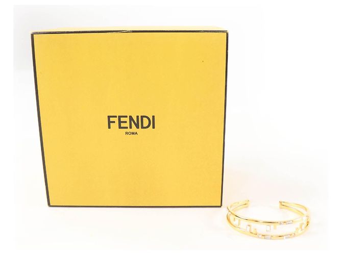 Bangles Fendi First motivo FF D'oro - vista 2