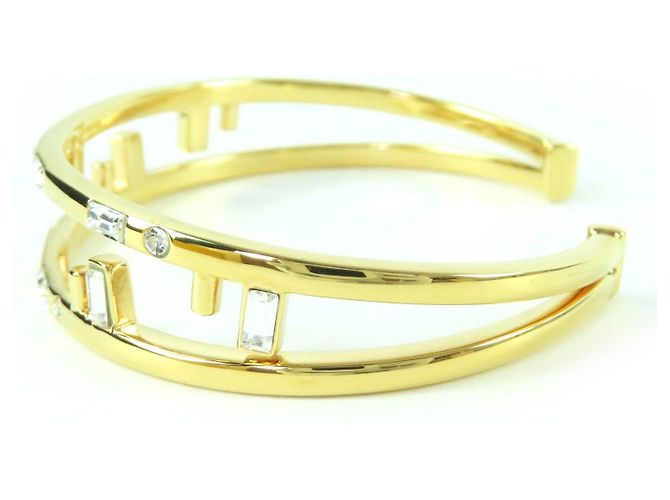 Bangles Fendi First motivo FF D'oro - vista 3