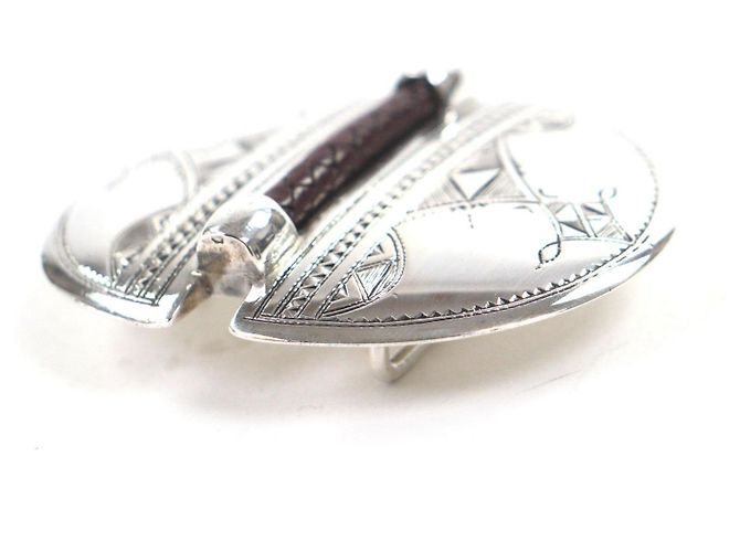 Cintura in pelle e argento 925 Hermès - vista 3