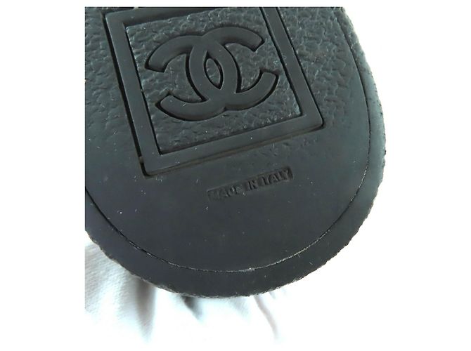 Stivali Chanel Mouton in Shearling Neri Nero - vista 12