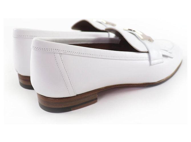 Mocasines Hermès Paris Royale35.5 de piel Blanco - vista 3