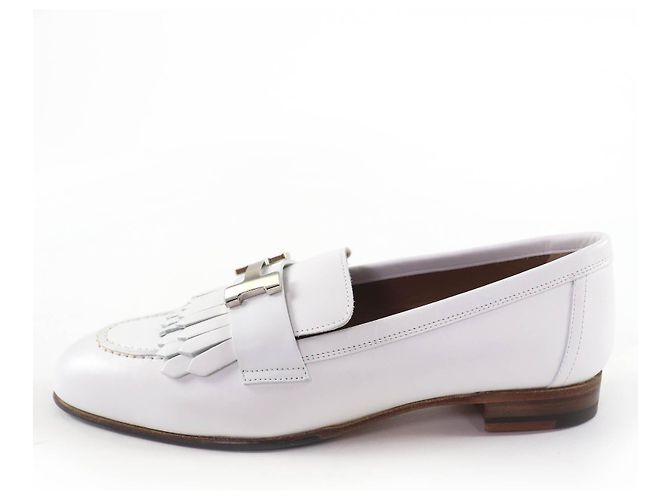 Mocasines Hermès Paris Royale35.5 de piel Blanco - vista 5