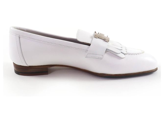 Mocasines Hermès Paris Royale35.5 de piel Blanco - vista 6
