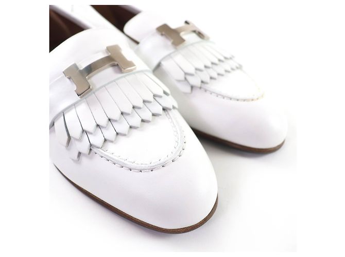 Mocasines Hermès Paris Royale35.5 de piel Blanco - vista 8