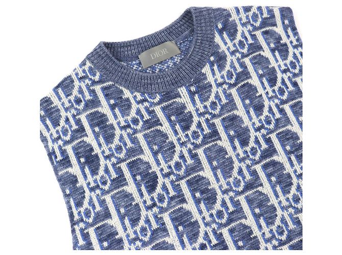 Autre Marque Malha de lã Dior Oblique Azul - vista 3