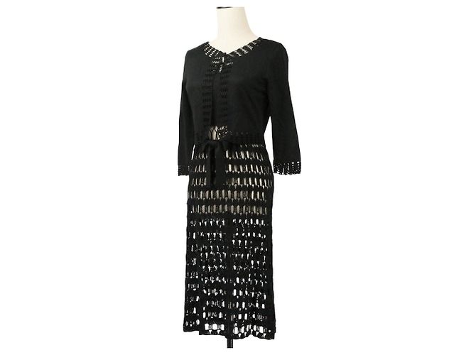 Autre Marque VIVIENNE TAM Strick 2way Ensemble Schwarz - Ansicht 2