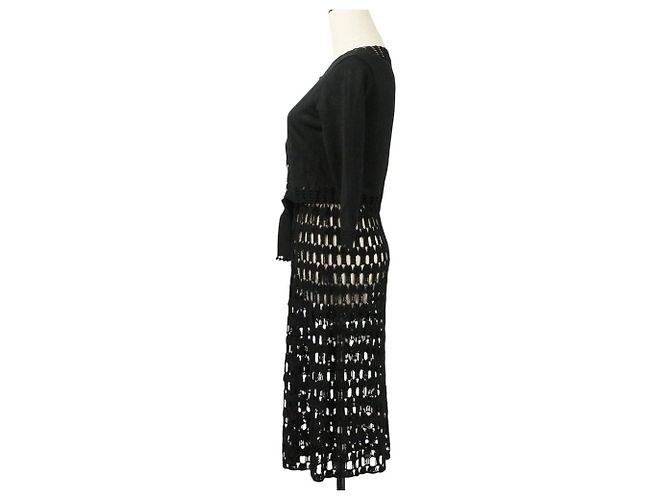 Autre Marque VIVIENNE TAM Strick 2way Ensemble Schwarz - Ansicht 3